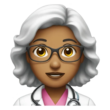 A women doctor with pink scopes sticker