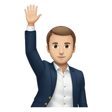 MACRON LEVANT LES BRAS sticker