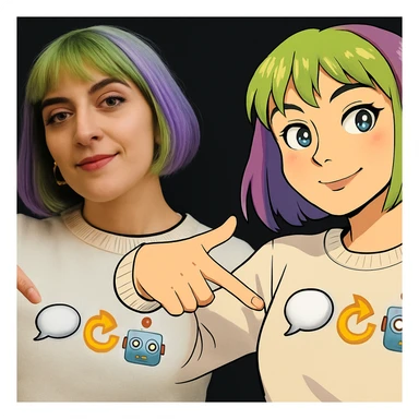 replace replicate to emojis and make the background black  sticker