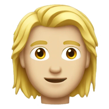 white guy with almost bold blonde hair sticker