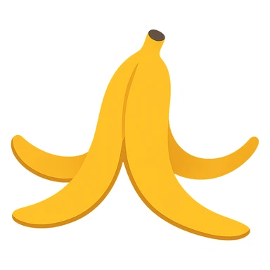 flat design style banana peel sticker
