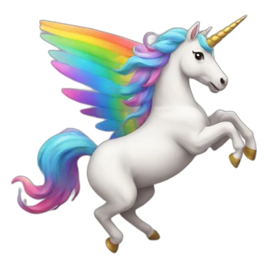Flaying-rainbow-unicorn sticker