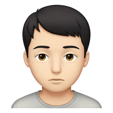 Short black haired male with one eye clearly closed, young man with short black hair closing one eye deliberately sticker