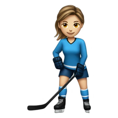 female-hockey-player sticker