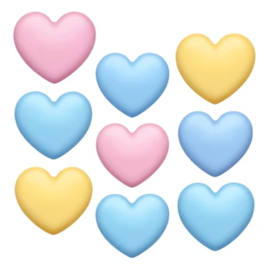 Hearts with pastel colors sticker