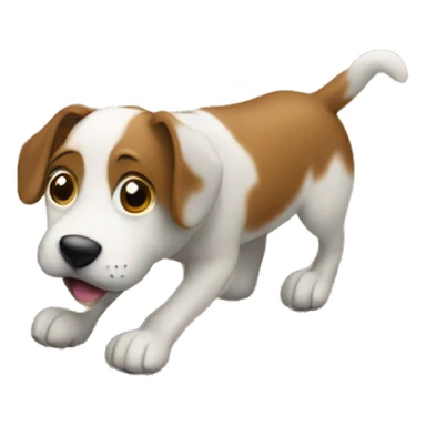 Dog scooting across floor sticker