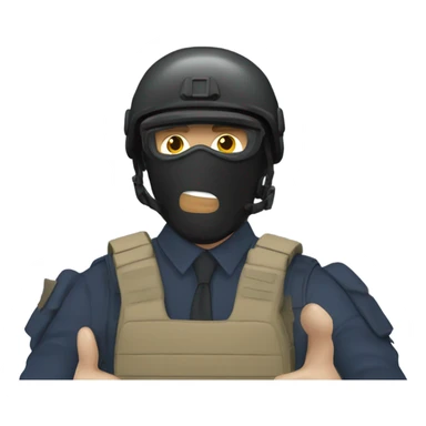 Swat agent throwing flashbang. sticker