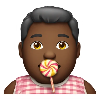 a fat person eating candy  sticker
