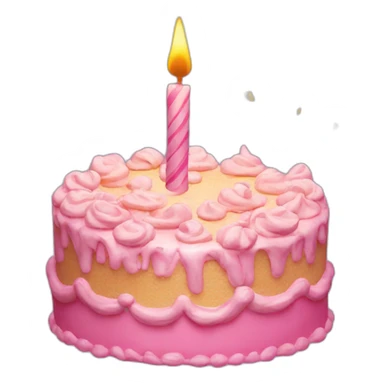 Happy birthday cake sticker