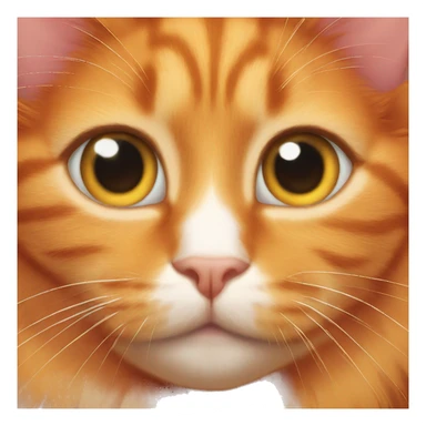 Orange Cat making big sparkly eyes sticker
