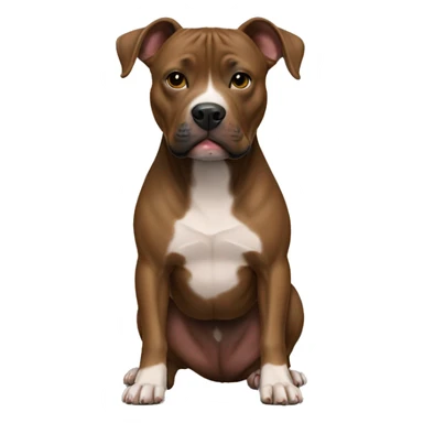 Tan and black pitbull sticker