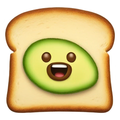 toast with avocado  sticker