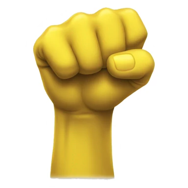 a yellow fist thumb up seen head on sticker