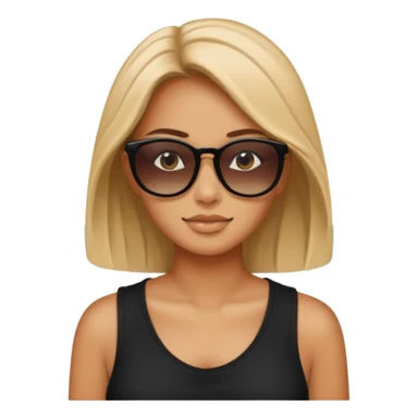 beach woman with black t shirt sticker