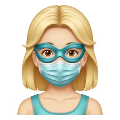 Clean girl with mask  sticker