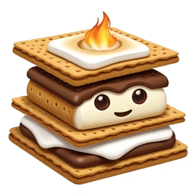 smores with eyes sticker