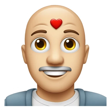 Normal heart eye emoji with a sign saying I love my man sticker