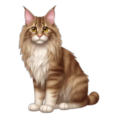 Cat Maine Coon pinky with big eyes sticker