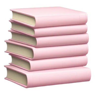 Stack of pale pink books sticker