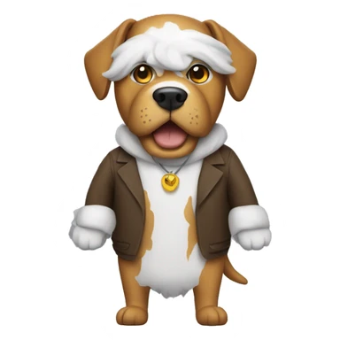 Man wearing a dog costume sticker