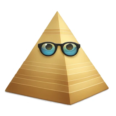 pyramid with glassses sticker
