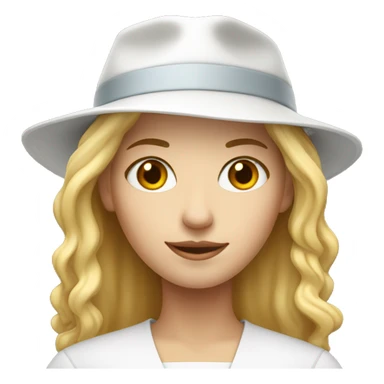 White skin female student with blond hair and with phd hat sticker