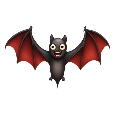 bat crying blood sticker