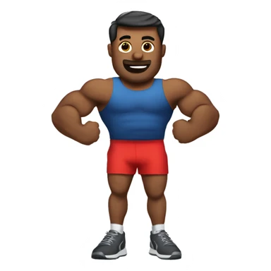 hombre con pesas en el gimnasio sticker