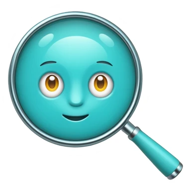 une loupe turquoise stp sticker