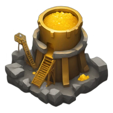 mining gold shaft sticker