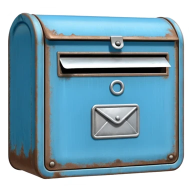 sky blue letter box sticker