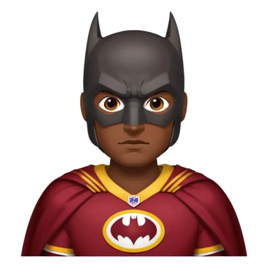 Batman with the Washington redskins uniform sticker