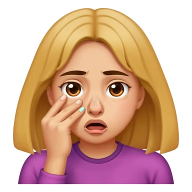 Girl holding her nose in disgust  sticker