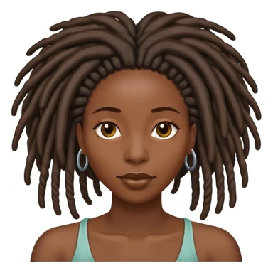 Black woman with locs thank you sticker