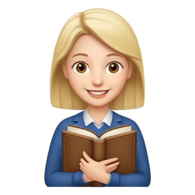 Teacher with a book  sticker