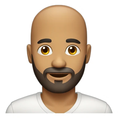 cuba guy bald with beard sticker