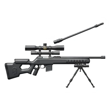 mini ICBM sniper rifle sticker