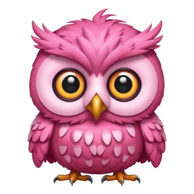 image of a pink owl sticker