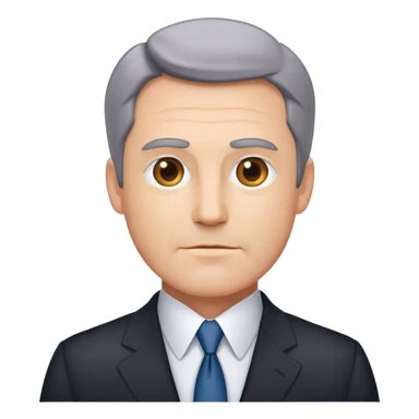 photorealistic  middle age business man in suit sticker