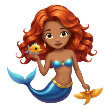 Sirena con pelle mulatta  sticker