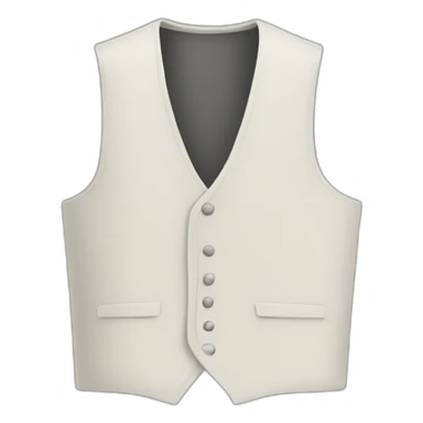 white wool sleeveless vest sticker