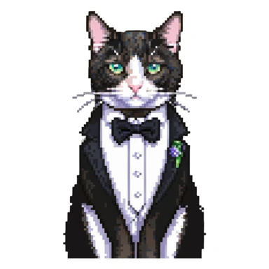 tuxedo cat sticker