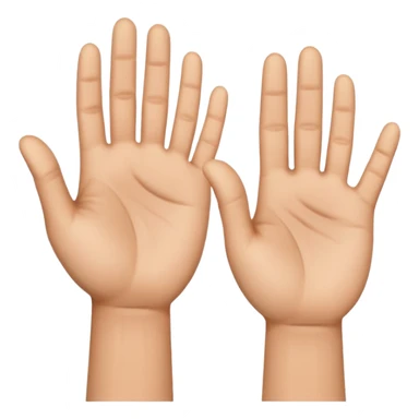 2 hands palm facing up one hand higher than the other sticker