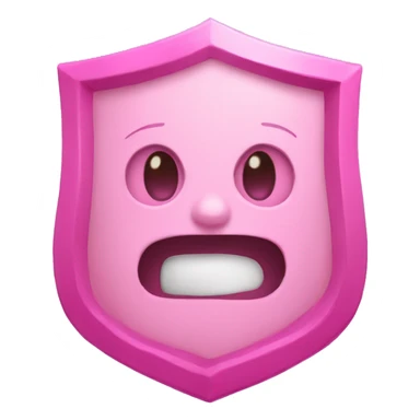 
generate emoji to copy pink shield sticker