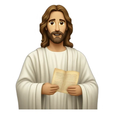 Jesus' proclamation of the greatest commandment sticker