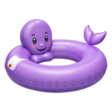 Pastel purple pool lounge float sticker