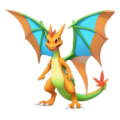 Anthro Cool Edgy Legendary Fakemon-Pokémon-Flygon-Charizard-Fantasy-Creature With Full Body Detailed High Quality sticker