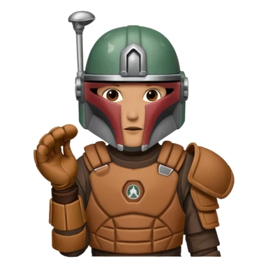 Mandalorian with a Catcher's mitt sticker