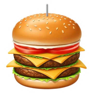 Burger with fries and a sprite sticker