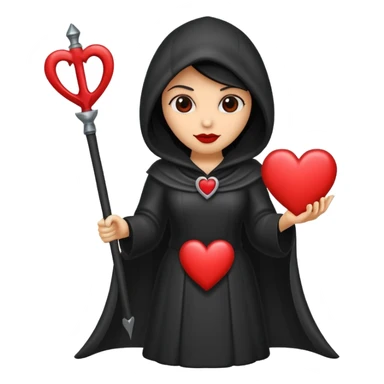 lady reaper with hearts sticker